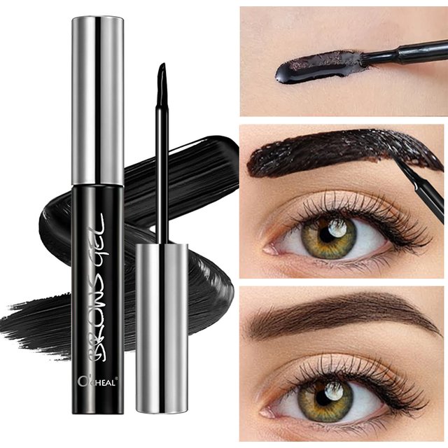 Ocheal Easy Peel Off Eyebrow Gel Tattoo Tint Semi-Permanent Eyebrow Gel Waterproof Long-Lasting Black Brown 3D Mascara Serums
