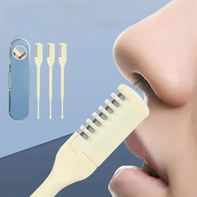 Portable Nasal Hair Cutter Nose Hair Remover 360 Rotating Nasal Clippers Nose Hair Trimmer for women Men Manual Nose Hair Trimme