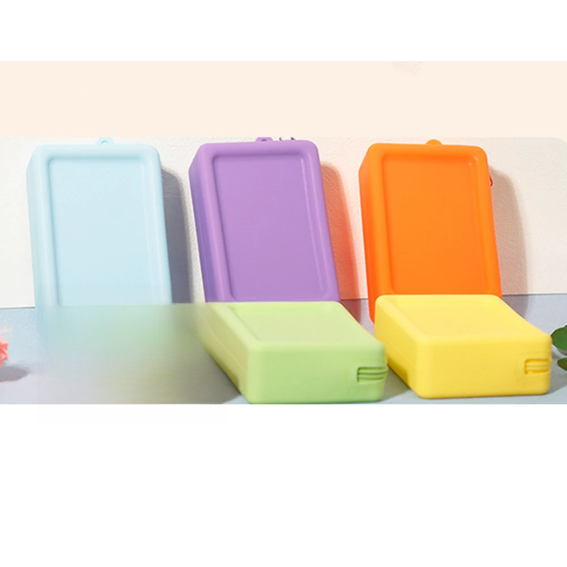 Silicone Organizer Cosmetic Bag Vintage Waterproof Smooth Zipper Earphone Holder Macaron Color Wallet Coin Purse Portable Pouch