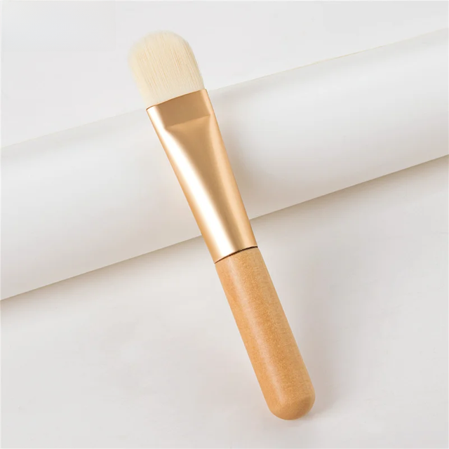 Ronshadow Single Portable Woonden Handle Mask Cream Makeup Brush Facial Face Skin Care Make up Tool