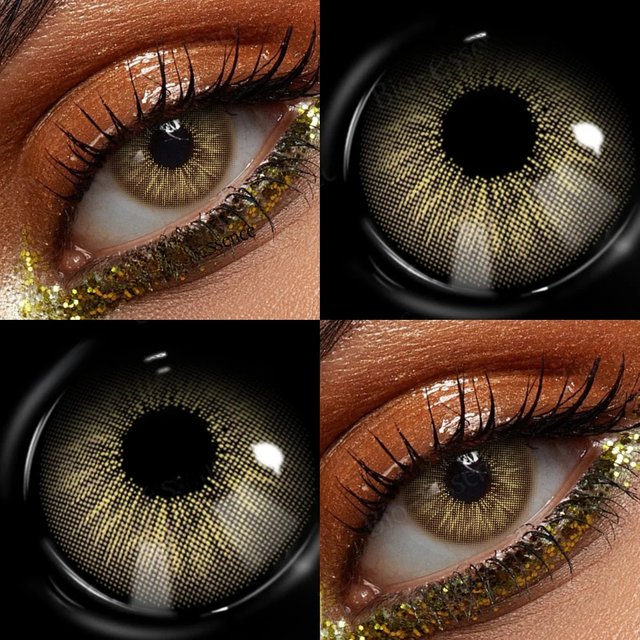 Bio-essence Colored Pupils 1Pair Contact Lenses for Eyes Brown Eye Lenses Green Contact Lenses Fashion Gray Makeup Lenses 1Year