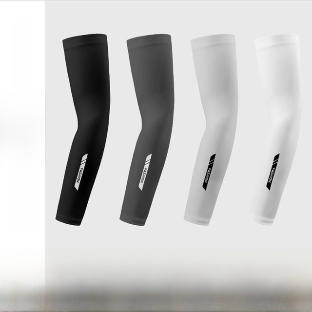 Summer Men's Cycling Arm Sleeves Sunscreen Ice Silk Driving Elastic Cool Arm Cover Fishing Hiking Breathable Sports Sleeves