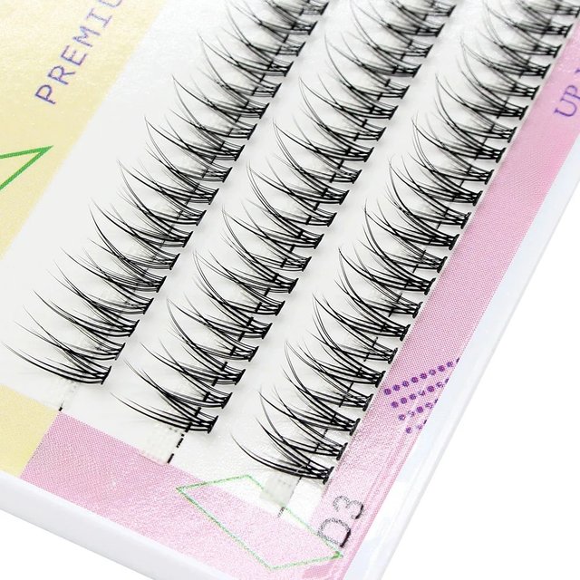 MUYD Premium Dovetail Fly Eyelashes Extension V Shape Natural Soft Silk Cluster False Mink Individual Faux Lashes Makeup Beauty