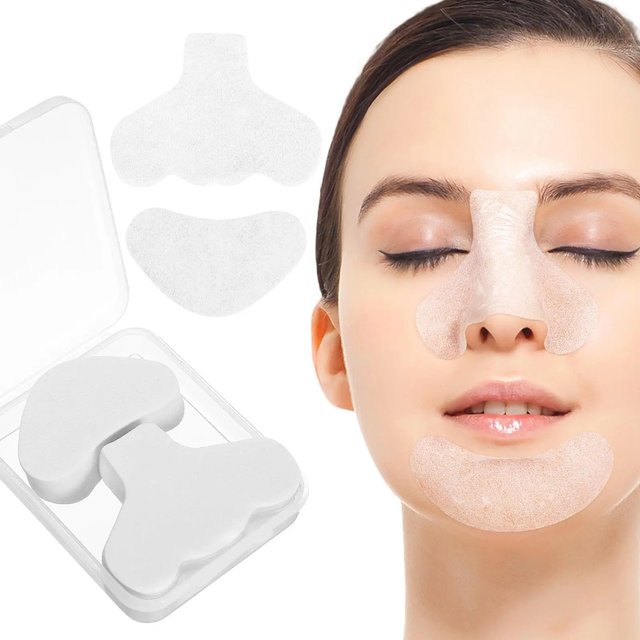 200 Pcs T Zone Film Pore Strips Nose Patches For Chin Face Mask Sheet Black Heads Cleaning Cotton Pores Cleansing Pads