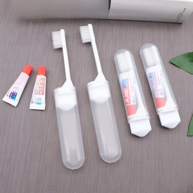 1 PC Portable Mini Travel Toothbrush Toothpaste Set Adult Outgoing Camp Disposable Toothbrush Carry-on Deep Cleaning Oral Care
