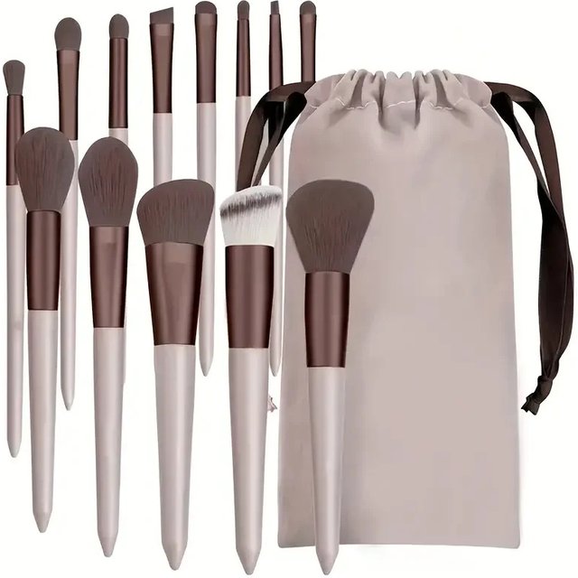 NEW13PCS Makeup Brush Set Eye Shadow Highlighter Concealer Brush Blush Loose Powder Brush Blending Soft Fluffy Women Beauty Tool