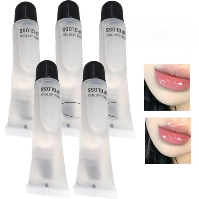 5X Transparent Colorless Lip Gloss Base Moisturizer Plumper Lip Oil Long Lasting Waterproof Brighten Lip Ink Korean Lip Care
