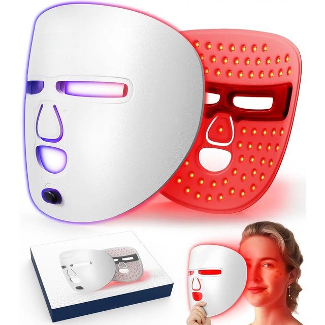 Hello Face M500 Facial Mask Near-Infrared Light Face Mask Wireless Blue Amber Red Light Therapy Led Mask Portable At Home Travel