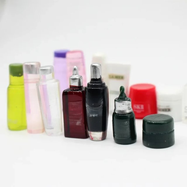 Dollhouse 1set Skincare Beauty Mini Beauty Scene Scale Cosmetics Dollhouse Simulation Kawaii Decor Accessories Doll Home Decor