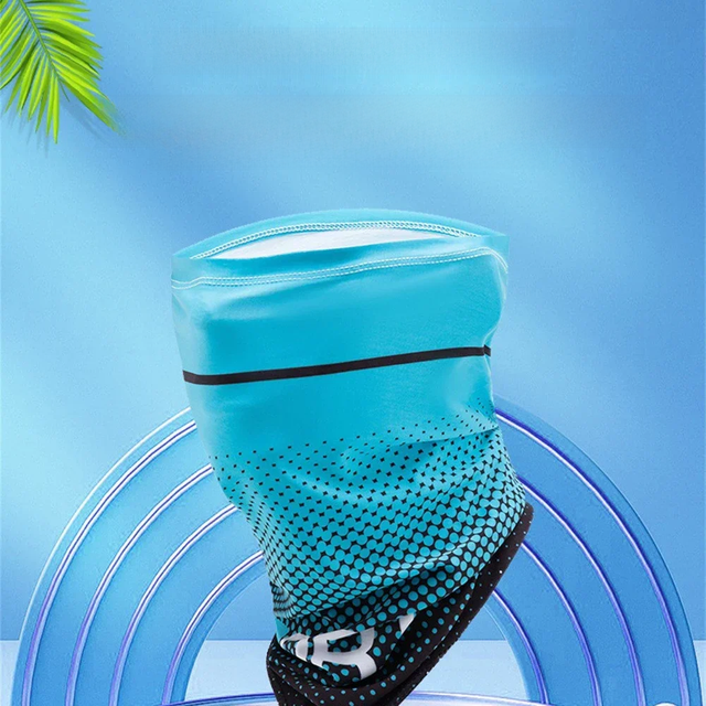 Ice Silk Cycling Face Mask Absorption Hiking Camping Neck Tube Scarf Bandana Motorcycle Magic Scarf Headscarf Men