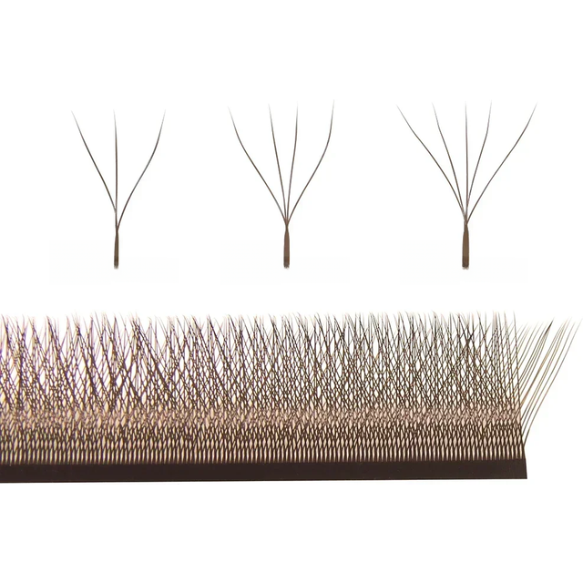 GLAMLASH Brown 3D 4D 5D Eyelashes C/D/L/LU/M Premade Volume Fan W Style Lashes Extension Makeup Tool