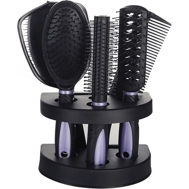 5Pcs/set Haircut Comb+Mirror+Storage Holder Kit Professional Anti-static Hair DIY Styling Hairdressing Combs Makeup Tools
