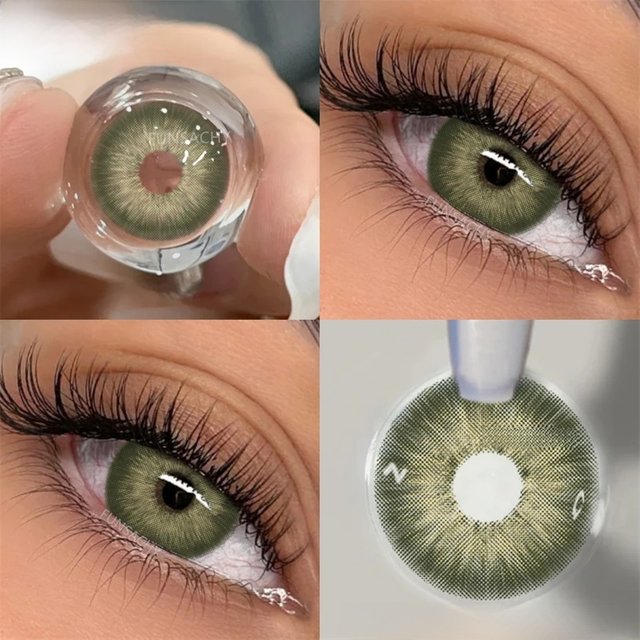 FUNSACHY 1Pair METATRON Series Fashion Makeup Beauty Contacts Lenses Soft Yearly Green Contacts Eyes Color Lenses Colored Lenses