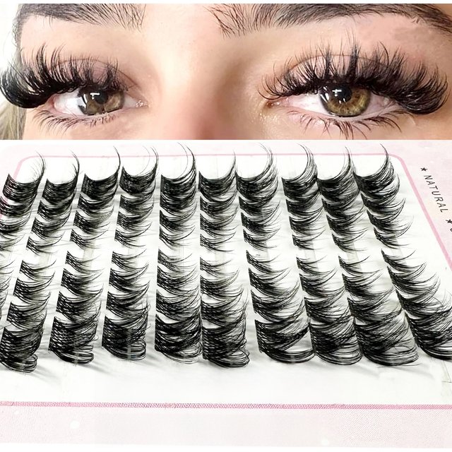 Transparent Stem False Eyelashes 3D Fluffy Single Cluster Eyelash Extension Segmented Natural Mink Fox Eye Effect Makeup Lashes