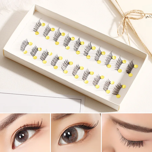 New 10 pairs/set Mini Half Corner Black Handmade False Eyelashes Natural Fake Eyelashes Lashes Extension Tools Makeup Supplies