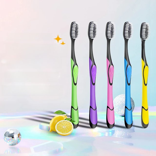 2/5/8pcs small round head soft hair toothbrush individually packaged for adults (color random)