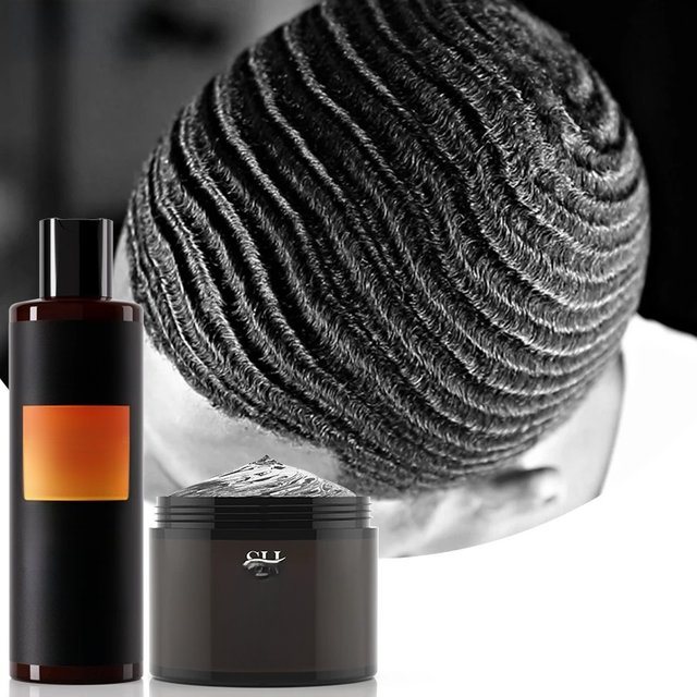 Deep Wave Control Pomade Shampoo Kit Biotin Prevent Hair Loss Edge Control Gel Sport Strong Hold Wave Hair Gel For African Men