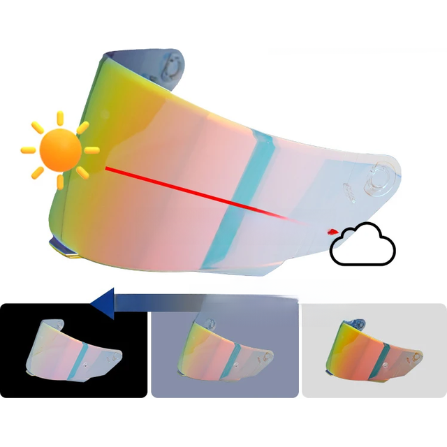 Photochromic Visor Lenses for KYT TT COURSE Motorcycle Helmet Shield Windshield Sunscreen TTC Helmets Accessories High Strength