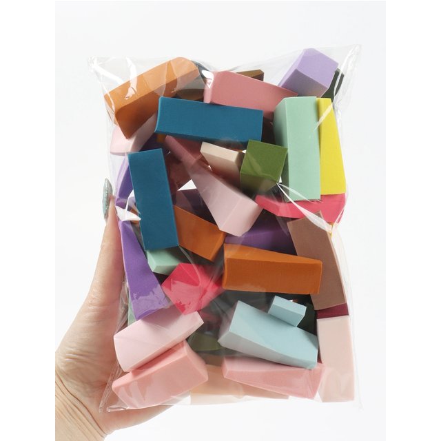 Random Trapezoidal Powder Puff 10-20-30-50-100Pcs, Wet and Dry Makeup Tools, Suitable for All Skin Types