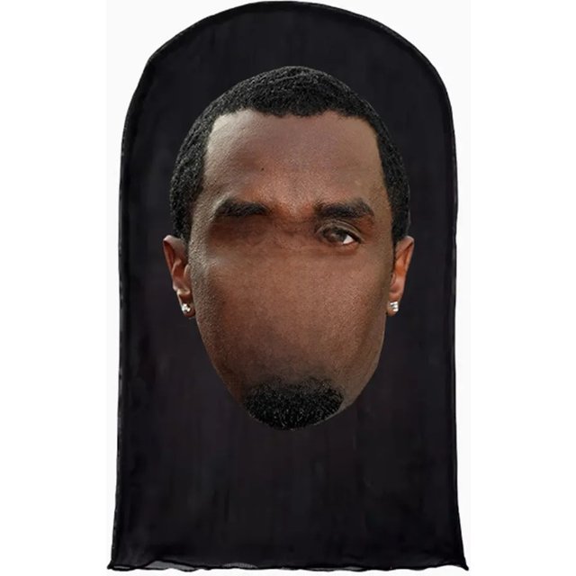 3D Printed Puff Daddy Mask Elastic Mesh Full Face Mask for men Women Cosplay Headwear HipHop Fashion Balaclava Hood Hat Headgear