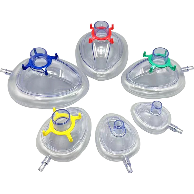 PVC Anesthesia Mask Sterilized Disposable Resuscitate Face Masks For Adult Child Animals NO.1-NO.6 Size
