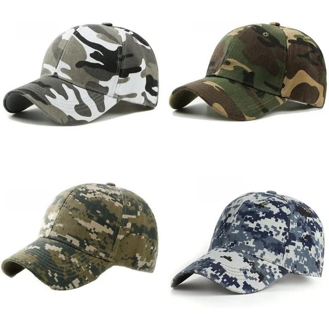 Outdoor Sunscreen Cycling Motorcycle Sunhat Camouflage Printed Sports Jungle Hiking Hunting Sunscreen Visors Golf Baseball Caps