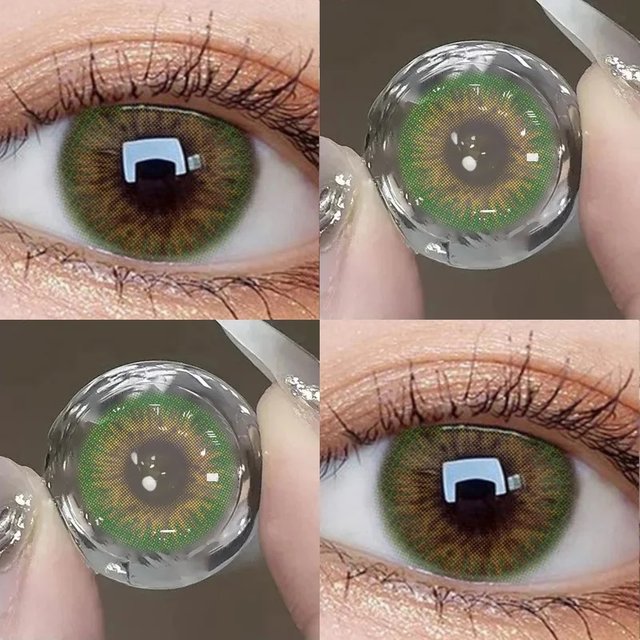 1pair Peggy Cosmetic Blue Green Gray Brown Color Contact Lenses Iris Circle Lens 14mm