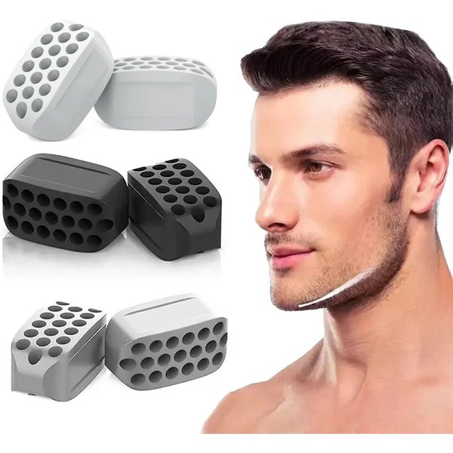 Silicone Jaw Exerciser Facial Toner & Jawline Fitness Ball Neck Toning Equipment Facial Beauty Tool Double Chin Exerciser