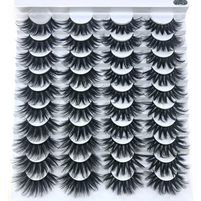 HBZGTLAD New 20 Pairs False Lashes 3D Mink Lashes Fluffy Dramatic Thick Volume Eyelashes Natural Lashes Fake Lashes Makeup