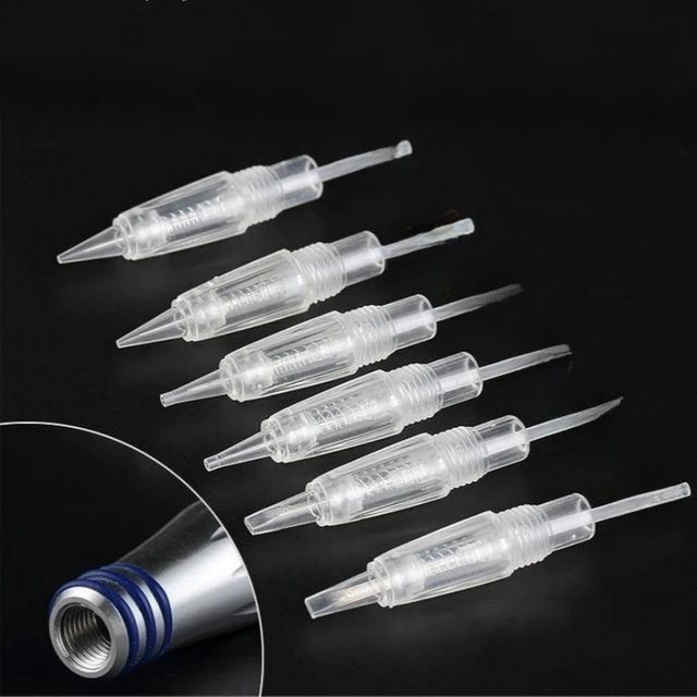 10pcs (Screw) Disposable Cartridge Needles Permanent Tattoo Makeup Eyebrow Lips Needles Embroidery Fog Needles Supplies