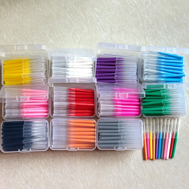 50pcs Interdental toothbrush Health Care Teeth Whitening Interdental Cleaners Orthodontic Dental Tooth Brush Oral Hygiene Tool