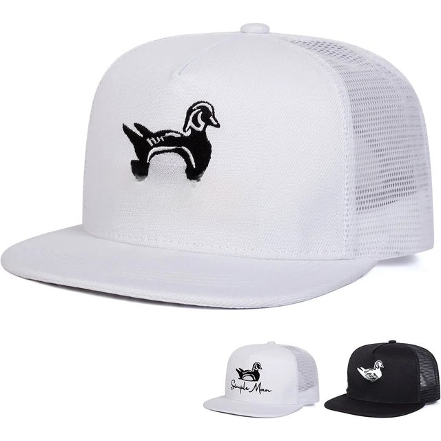 Unisex Simple Man Embroidery Hip-hop Net Hats Spring Summer Outdoor Adjustable Casual Baseball Caps Trucker Caps Sunscreen Hat