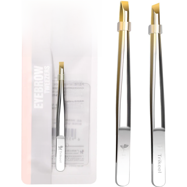 Eyebrow Tweezer Hair Beauty Fine Hairs Puller Stainless Steel Slanted Eye Brow Clips Removal Hair Removal Tweezers Makeup Tools