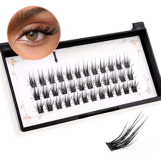 LINYAGSSE LN2350 L Curl Super Cluster Eyelash Extension Natural Mink Eyelash Individual Lashes Makeup Tools Cilias Volume
