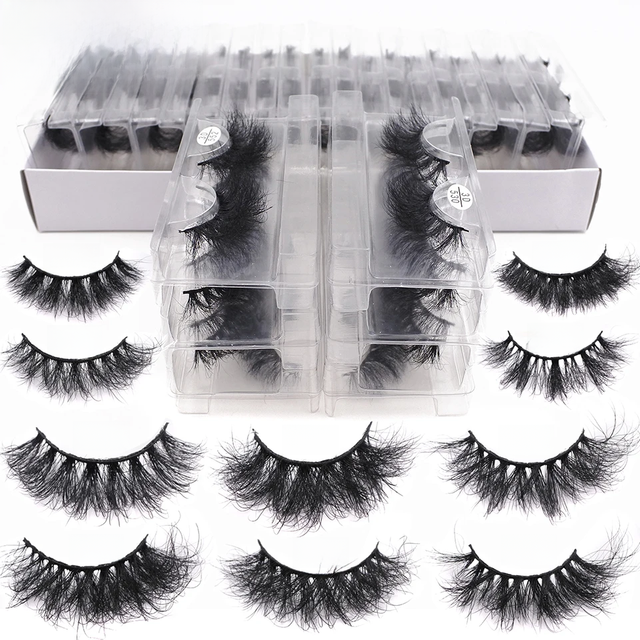 RED SIREN Mink Lashes Wholesale Eyelashes Bulk 5/30/50 Pairs Soft Fluffy Messy Natural Mink Lashes Makeup Mink Eyelashes