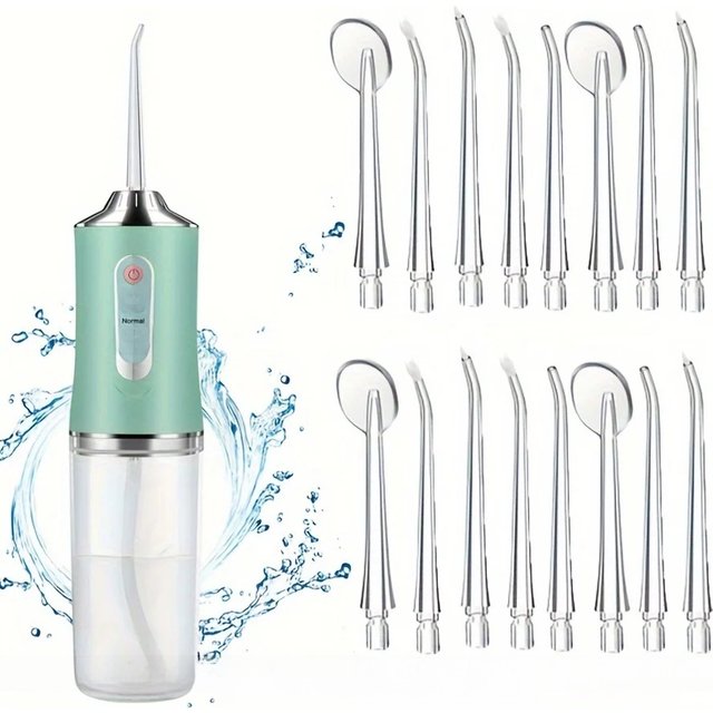 16pcs Dental Hygiene Kit - Includes Standard & Orthodontic Nozzles For Effective Teeth Cleaning And Oral Care