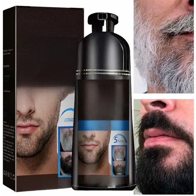 100ml Herbal Extract Fast Permanent Black Dye Grey Hair Shampoo Natural Black Beard Dye Shampoo for men Hair Color Dye Cream
