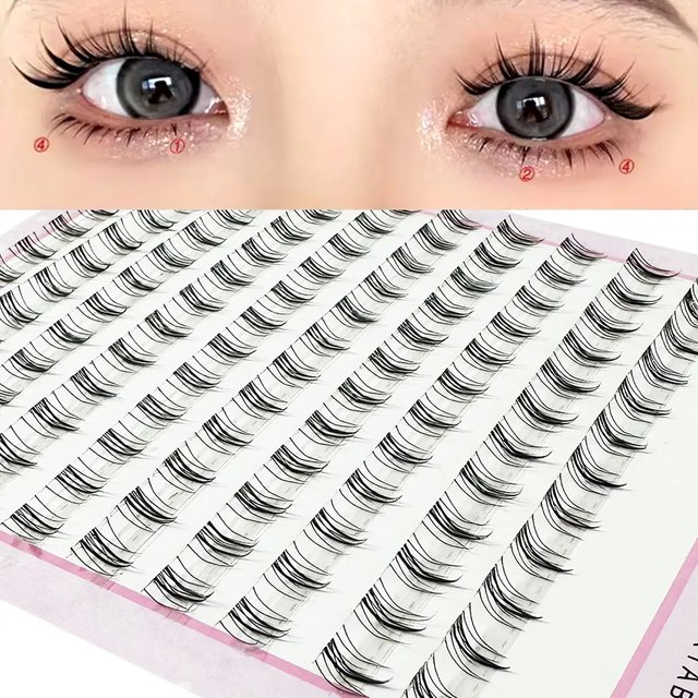 New 10 Rows 5-7mm Air Lower Eyelashes Fairy Soft Fake Lashes Segmented Natural Under Lashes Manga Bottom Lashes Makeup Eyelash
