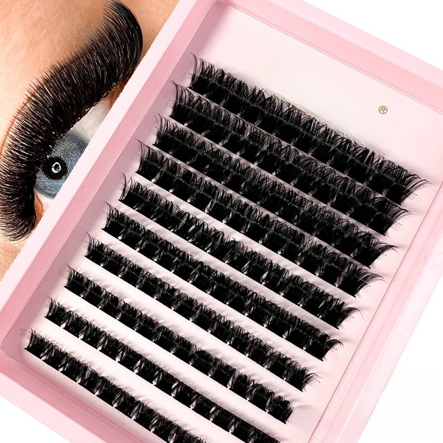 10Rows 0.07MMDIY Cluster Individual False Lashes 10-18mm Wispy Fluffy Fake Eyelashes Makeup Tools Eyelash Extension Tools Cilios