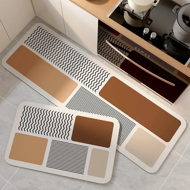 Kitchen Floor Mat Pvc Leather Waterproof Carpet Non-slip Oil-proof Foot Mats Long Carpets Japanese Home Decoration Rug 주방 카펫