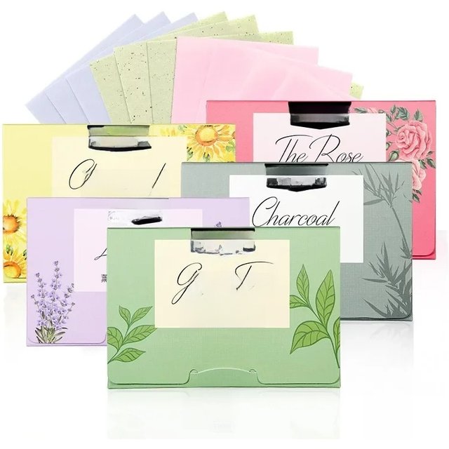 100pcs Portable Premium Face Oil Blotting Paper Green Tea Oil Control Remove Absorbing Tissues Facial Skin Care Makeup Tools
