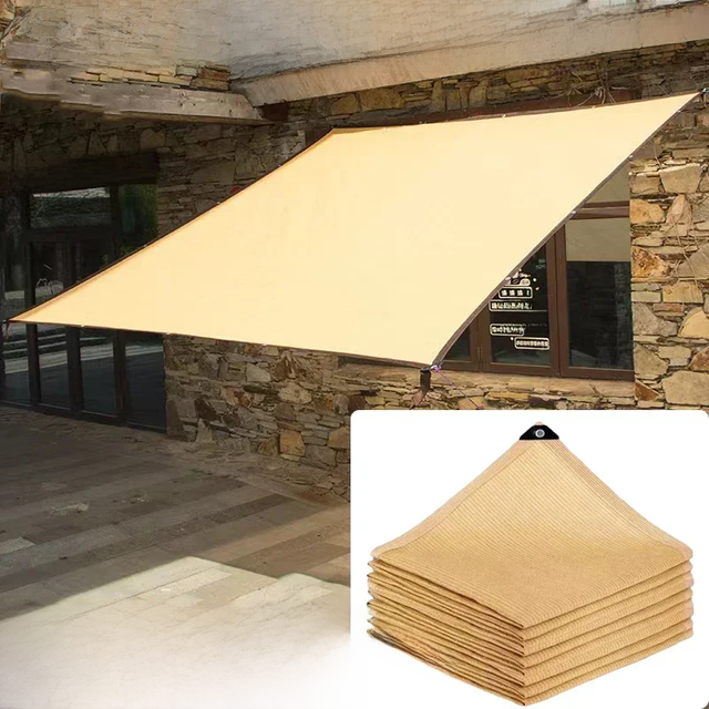 Outdoor garden sunshade net, terrace sunshade, camping sunshade net, UV protection, HDPE sunscreen fabric, 4x5m