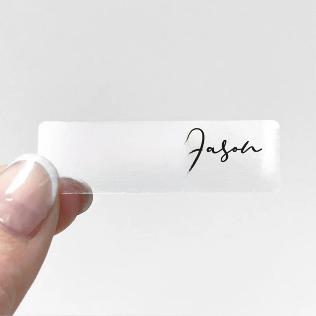 Personalized 50pcs wedding stickers transparent rectangular stickers suitable for various occasions school supplies cosmetics