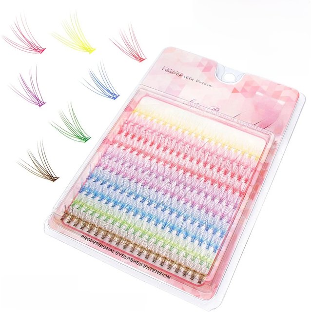Colored Mink Eyelashes Are Natural and Easy to Operate. Multi Colored Eyelashes Party Eyelash Makeup Tool, Russian Curly Eyelash