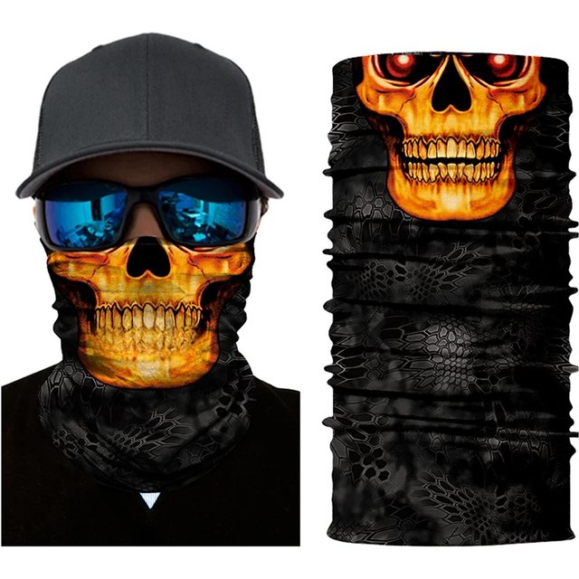Motocross Balaclava Face Mask 3D Skull Quick Dry Bike Bicycle Hat Sport Caps Washable Face Mask Motorcycle Headwear