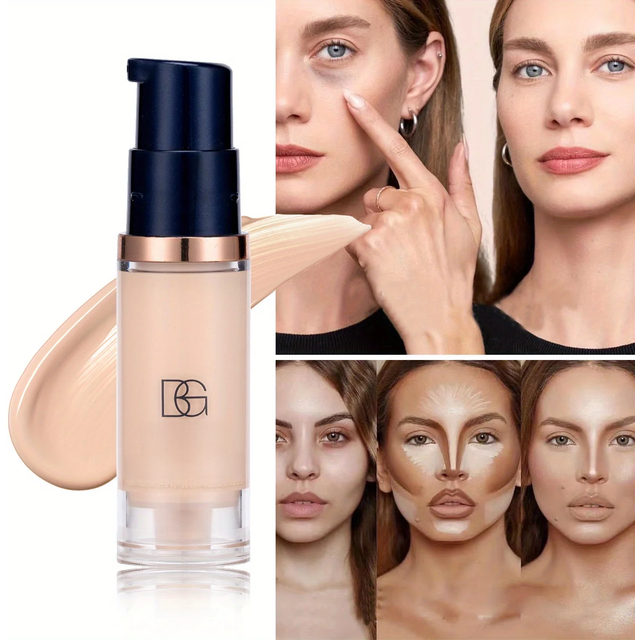 5 Color Liquid Concealer Matte Makeup Full Coverage of Pores Invisible Concealer Natural Nude Skin Tone Long-lasting Oil Control