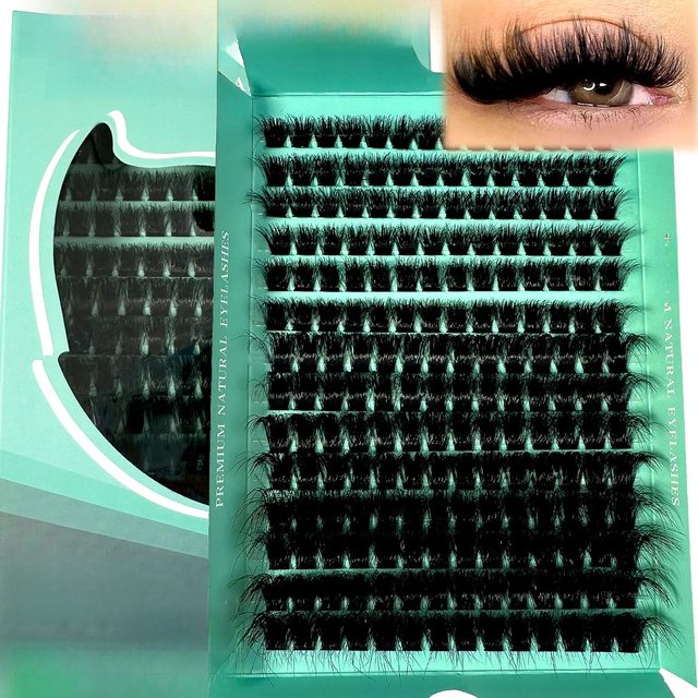 160D 8-20mm 5D Fluffy Thick Soft Individual DIY Clusters Eyelash Extension D Curl 280pcs Natural Segmented Eyelash Makeup Tools