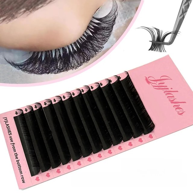 JYJLASHES Individual Eyelash Extension Faux Mink False Eyelashes Supplies Russian Volume Classic Eyelash Extensions for Makeup