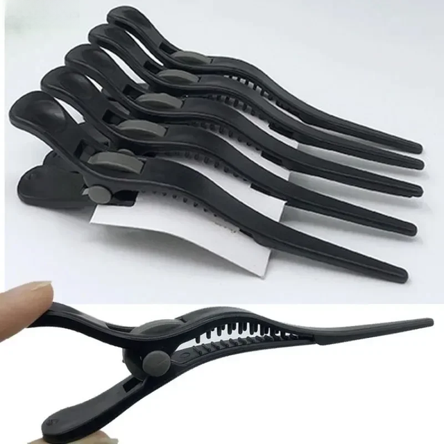Professional Hairdressing Salon Hairpins Black Plastic Single Prong DIY Alligator Hair Clip Hair Care Styling Tools 머리핀 헤어핀