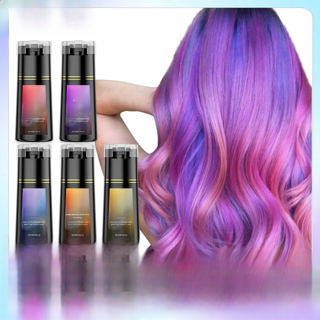 Black Hair Dye Shampoo Natural Fast Hair Color Nourish Roots Improve Frizziness No Stimulation Instant Cover White Hair Shampoo